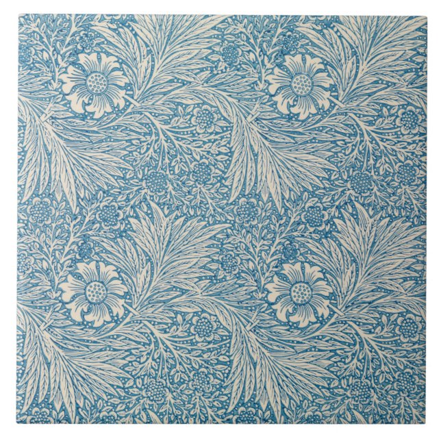 William Morris Floral Patterers Flores Azul Branco (Frente)