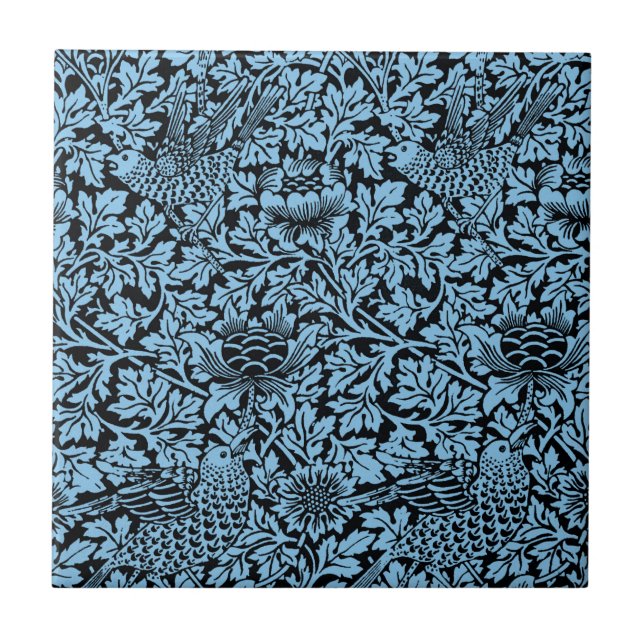 William Morris Floral Pattern Bird Anenome (Frente)