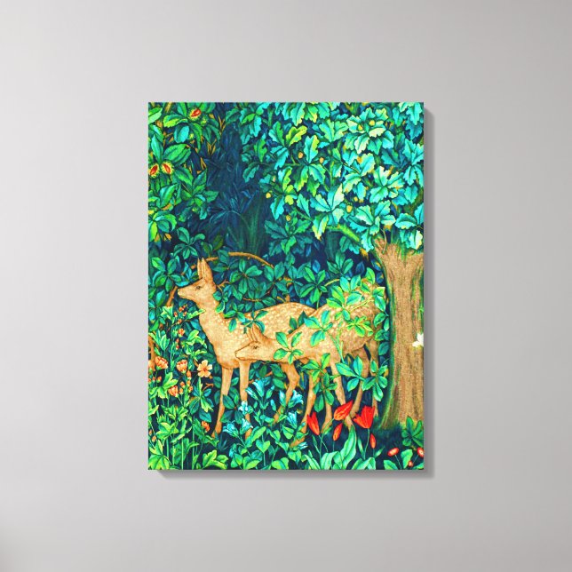 William Morris Forest Deer Canvas (Frente)