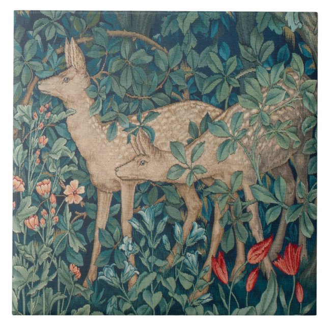 William Morris Forest Deer Floral (Frente)