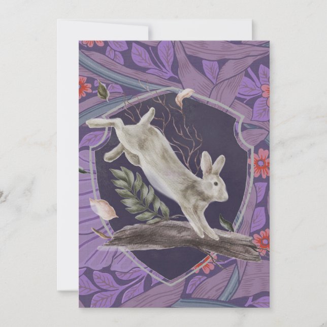 William Morris Forest Rabbit Floral Art Nouveau (Frente)