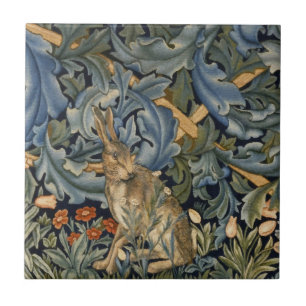 William Morris Forest Rabbit Floral Art Nouveau