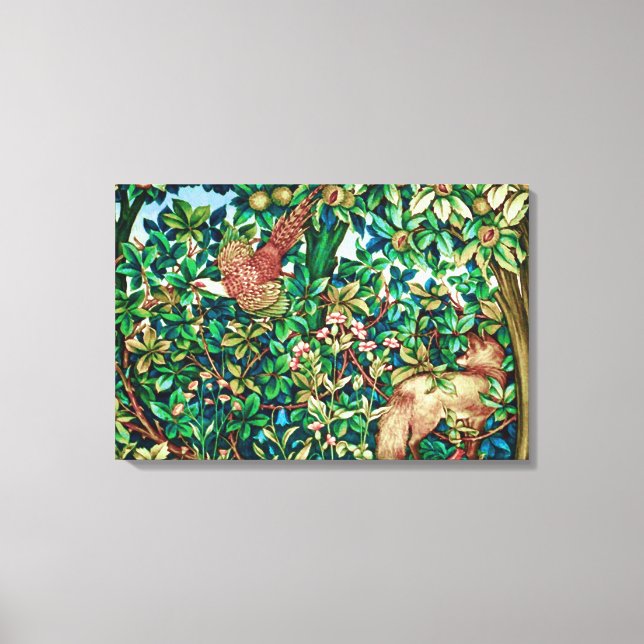 William Morris Fox e Pheasant Tapeçaria Impressão (Frente)