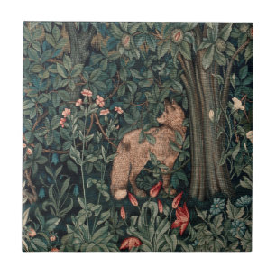 William Morris Greenery Fox Willife