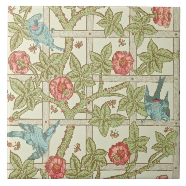 William Morris Historic Trellis Birds Reproduction (Frente)