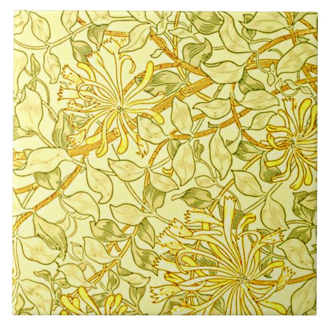 William Morris - Honeysuckle em amarelo (Frente)