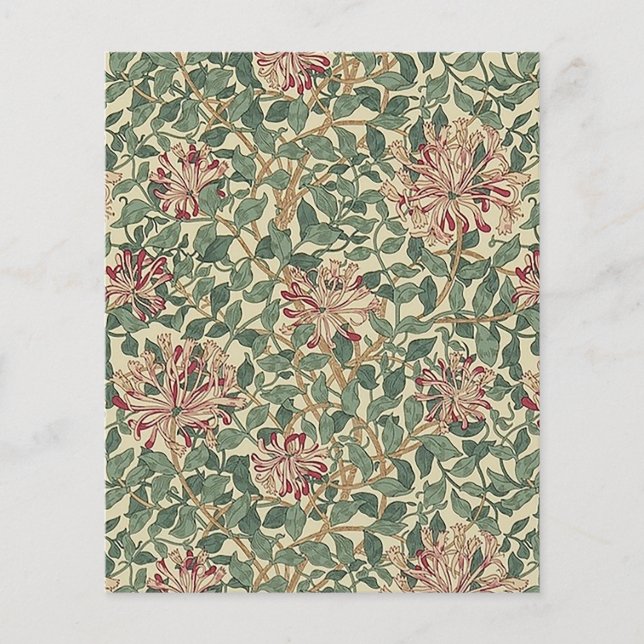 William Morris, Honeysuckle Floral Scrapbook Paper (Frente)