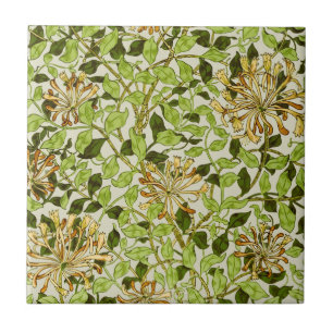 William Morris Honeysuckle Flores Verdes