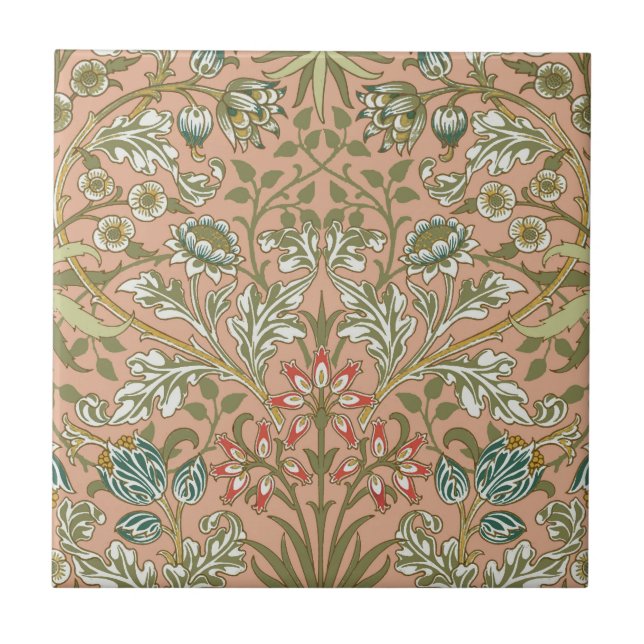 William Morris Hyacinth Flor Rosa Art (Frente)