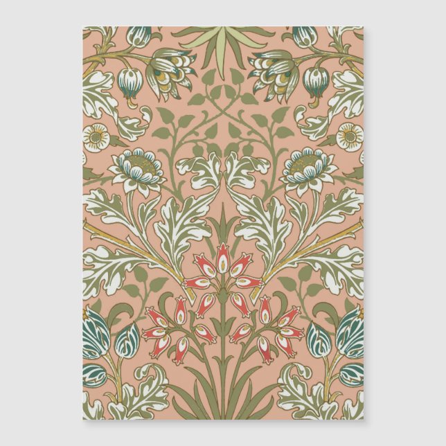 William Morris Hyacinth Flor Rosa Art (Frente)