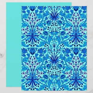 William Morris Hyacinth Impressão, Aqua e Turquois