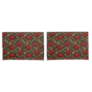 William Morris Inspired Pattern Red Poppy