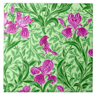 William Morris Irises, Green, Magenta e Orchid