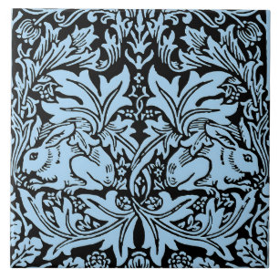 William Morris Irmão Coelho Azul Claro Preto