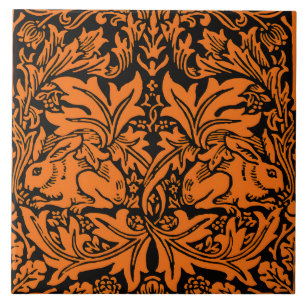 William Morris Irmão Coelho Preto Ferrugem Padrão