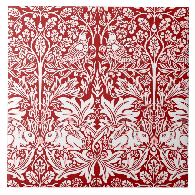 William Morris Irmão Coelho Vermelho e Branco (Frente)