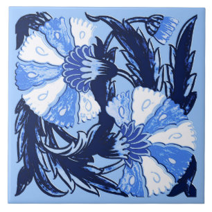 William Morris Jacobean, Marinho e azul claro