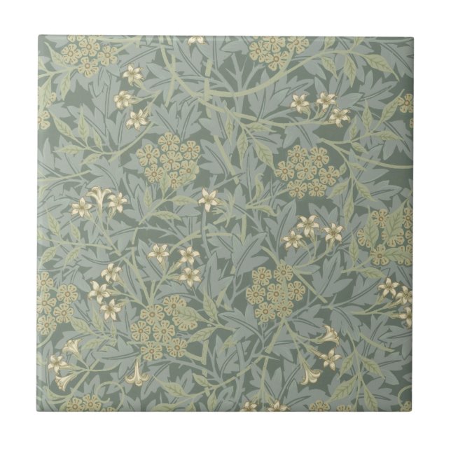 William Morris Jasmine Blue Botanic Art (Frente)