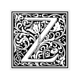William Morris - Letra Z Carimbo Floral Vitoriano