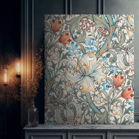 William Morris Lily Vintage Pattern Canvas Impress