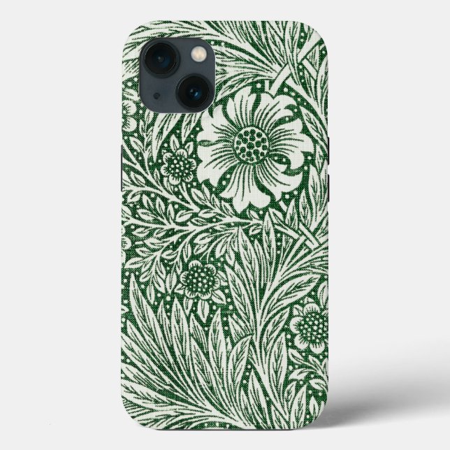 william morris marigold flor verde floral (Verso)