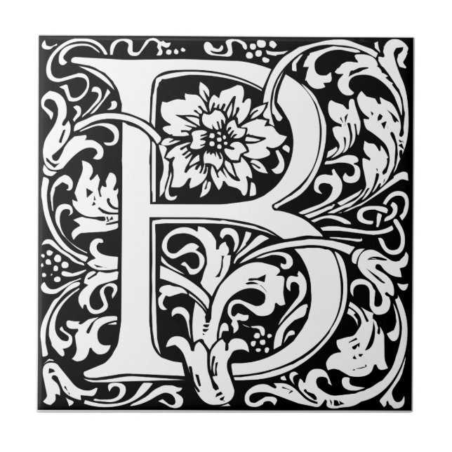 William Morris Monogrammed - Letra B (Frente)