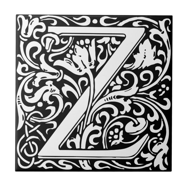 William Morris Monogrammed - Letra Z (Frente)