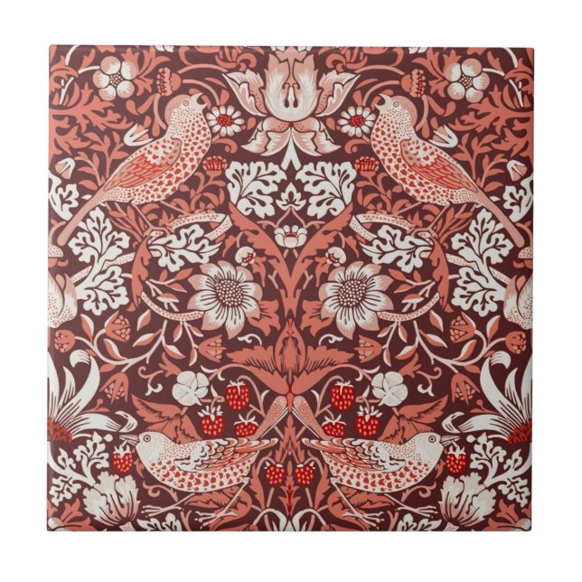William Morris Morango Ladrão Terracota Pássaro (Frente)