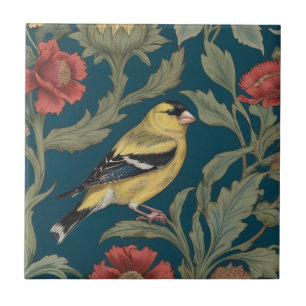 William Morris no estilo Right American Goldfinch 