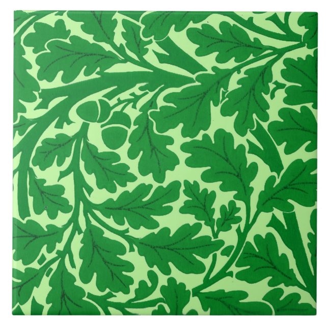 William Morris Oak Folhas, Emerald Green (Frente)