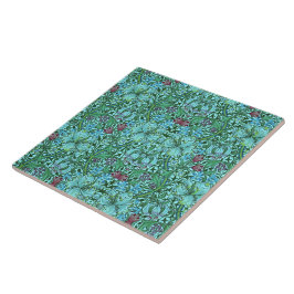 William Morris Ouro Lily Floral Fllowers Blue