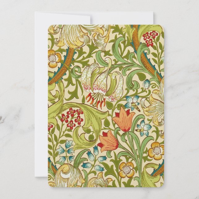 William Morris Ouro Lily Vintage Pré-Raphaelite (Frente)