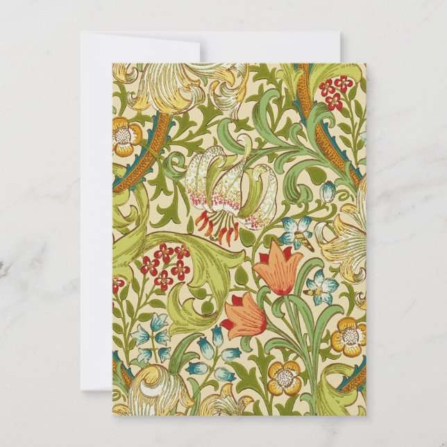 William Morris Ouro Lily Vintage Pré-Raphaelite (Frente)