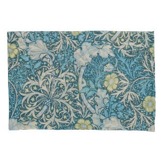 William Morris, padrão art nouveau, algas, azul,f