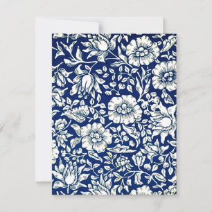 William Morris - Padrão floral Mallow Azul