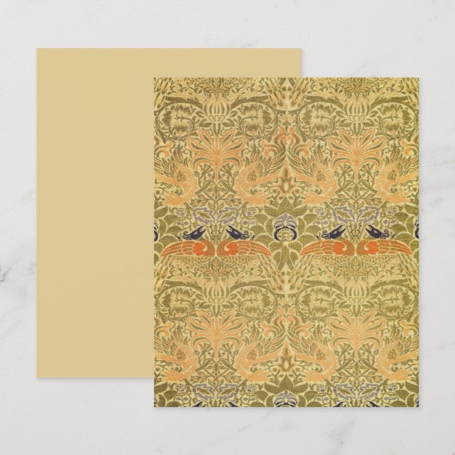 William Morris Peacock & Dragon Arts & Artesanatos (Frente/Verso)