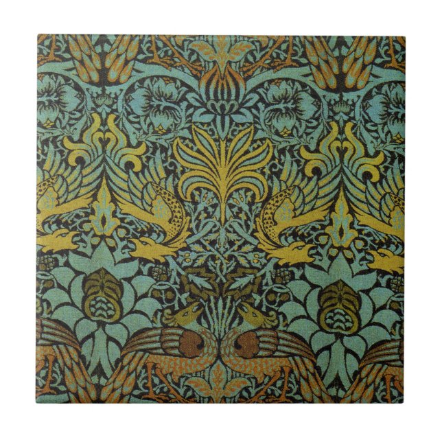 William Morris Peacock Dragon Wallpaper (Frente)