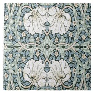 William Morris Pimpernel Azul Padrão Intricado