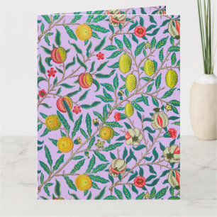 William Morris Pomegranate Em Cartão Violeta