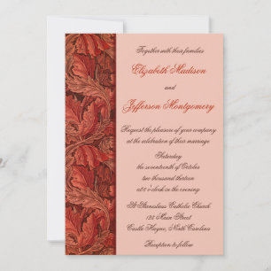 William Morris Red Deixa Convite Para Casamento
