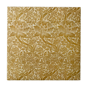 William Morris Rosa e Cardo Floral Dourado