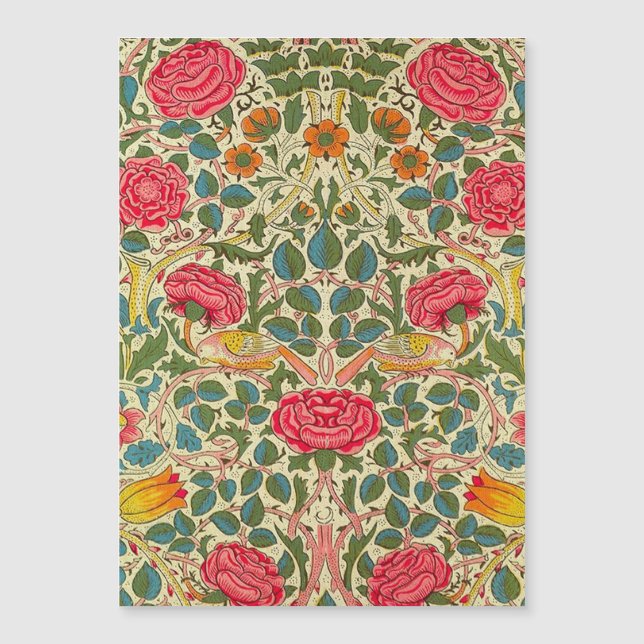 William Morris Rosa Floral Chintz Rosa (Frente)