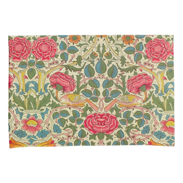 William Morris Rosa Floral Chintz Rosa (Frente-Direita)