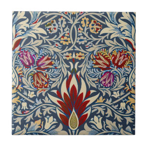 William Morris Snakeshead Clássico Floral Azul Esc
