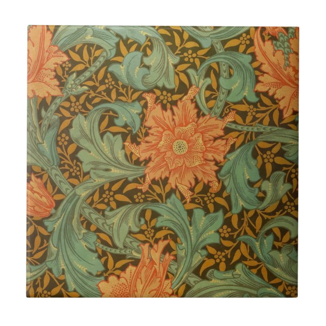 William Morris Solteiro Stem Pattern Art Nouveau (Frente)