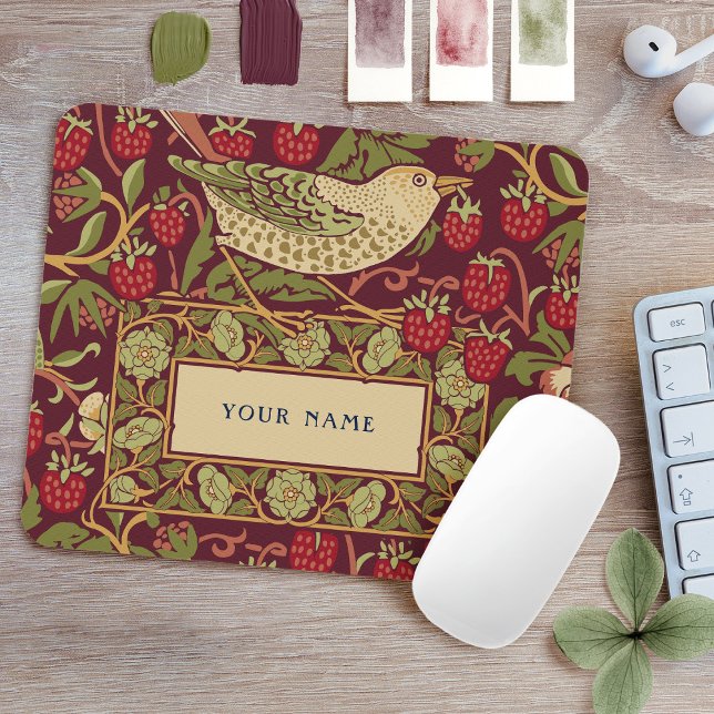 William Morris Strawberry Thef Mouse Pad (Criador carregado)