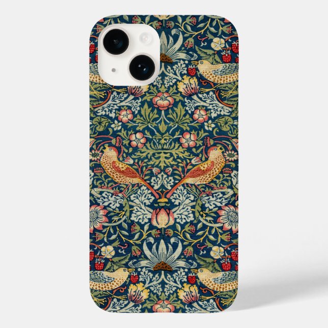 William Morris Strawberry Thief IPhone 14 Caso (Verso)