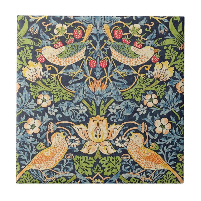 William Morris Strawberry Thief Padrão Floral (Frente)