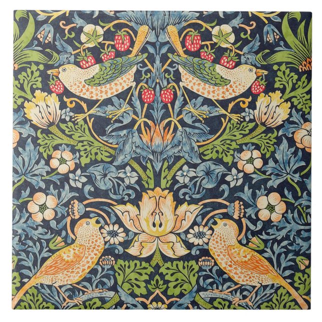William Morris Strawberry Thief Padrão Floral (Frente)
