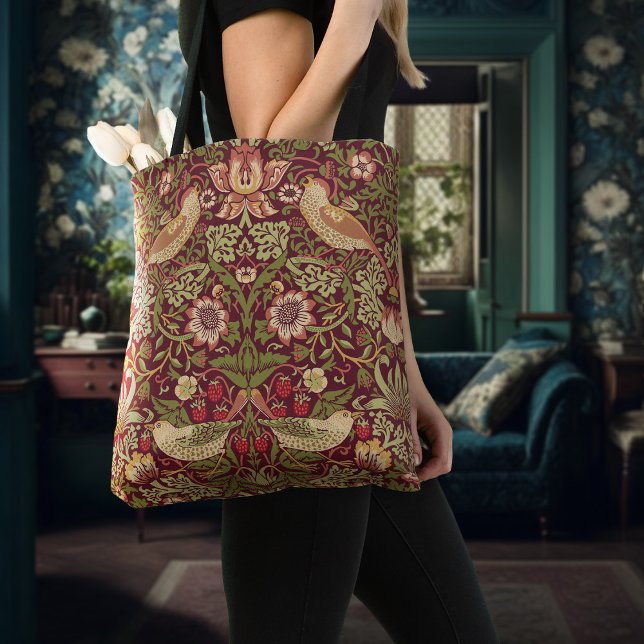 William Morris Strawberry Thief Tote Bag (Criador carregado)